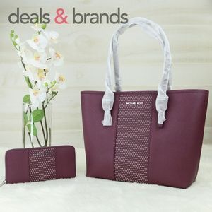 NWT MICHAEL KORS Micro Stud Tote & ZA Cont. Wallet